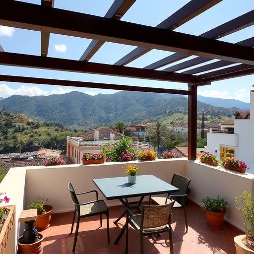 Casa adosada con terraza y vistas a la monta&ntilde;a en Mijas